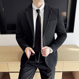 加厚秋冬羊毛西服时尚休闲西装外套男士韩版修身西装DX74-P168，男装西服套装，星座1606-1