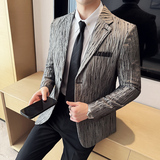 阳离子人丝时尚休闲西服韩版修身西装外套DX41-P155，男装西服套装，星座1606-1