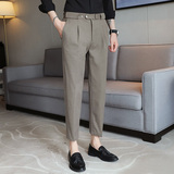 商务休闲时尚百搭腰带卡扣九分西裤XK002-P60，男装西裤，星座1606-1