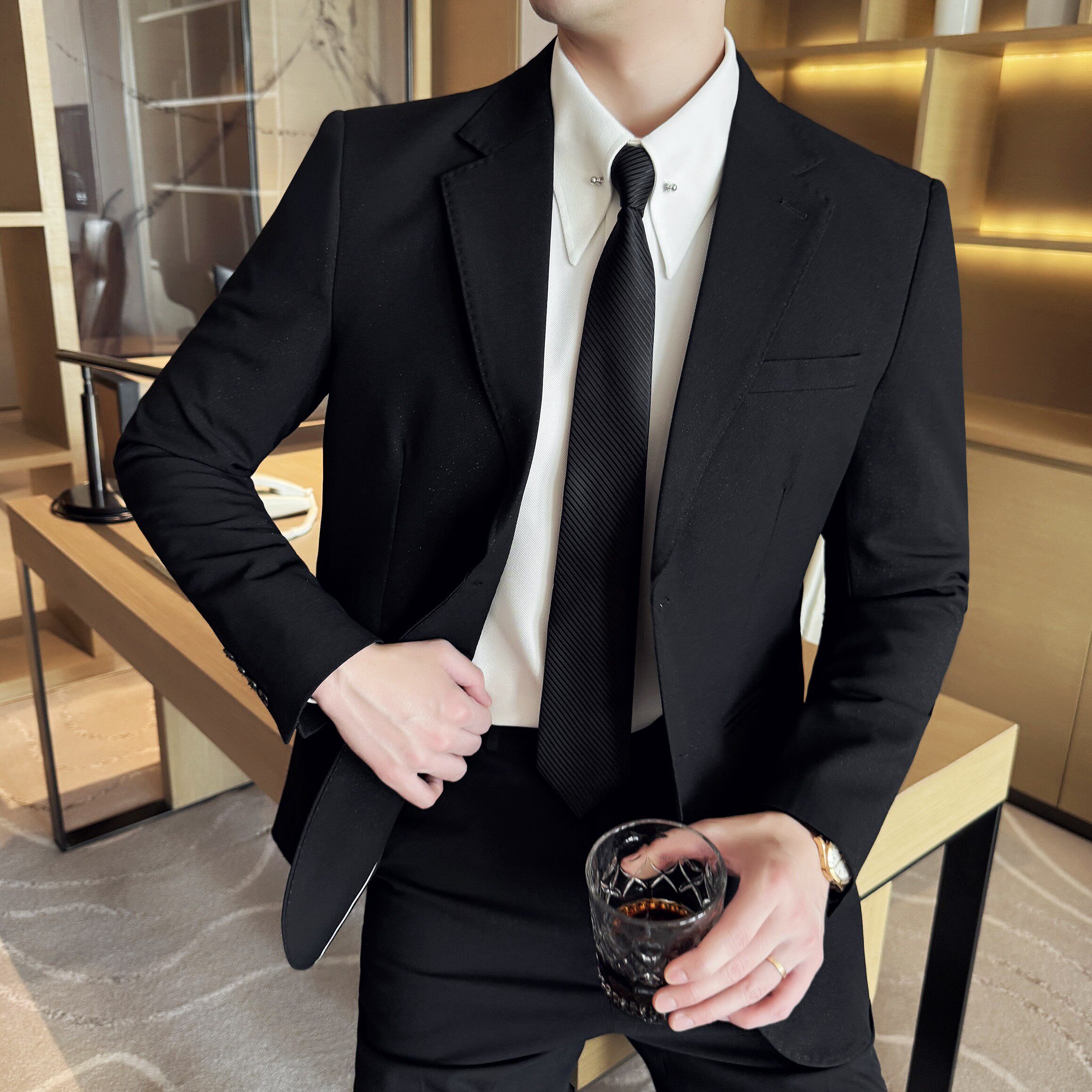 银丝混纺时尚休闲西装外套男士韩版修身西服DX59-P155,男装西服套装,星座1606-1