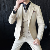 韩版修身商务西服毛呢西装三件套1824-P235，男装西服套装，星座1606-1