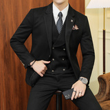 韩版修身商务休闲西服毛呢条纹西装套装1854-P280，男装西服套装，星座1606-1