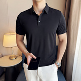 华夫格冰丝无痕高弹薄款PLO衫上衣男短袖2805-P58，男装T恤，星座1606-1