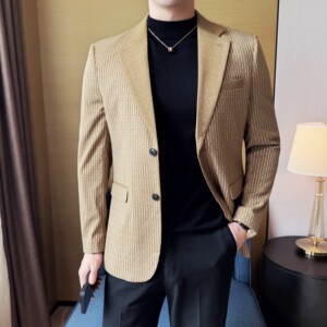 韩版修身西服时尚休闲撞色西装外套DX52-P148图片