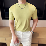 DS009-P39男士半高领短袖T恤春夏新款时尚百搭修身立体打底衫，男装T恤，星座1606-1