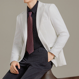 男士韩版修身西服雪尼尔拼皮时尚休闲西装外套DX58-P148，男装西服套装，星座1606-1