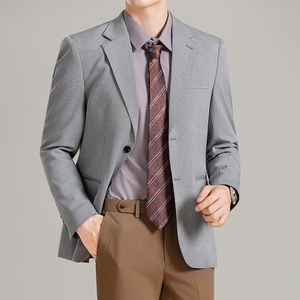 男士韩版修身西服银丝混纺时尚休闲西装外套DX59-P155图片