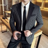 韩版修身西服时尚休闲撞色西装外套DX52-P148，男装西服套装，星座1606-1