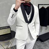 结婚礼服西装套装韩版修身西装三件套8808-P265，男装西服套装，星座1606-1