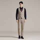 简约韩版修身华夫格西装马甲套MJT2521-P135，男装西服套装，星座1606-1