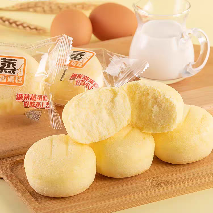 港荣蒸蛋糕面包早餐小吃代餐零食老人营养健康即食速食品