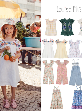 现货 法国 Louise Misha 25ss春夏新款女童甜美刺绣连衣裙连体衣