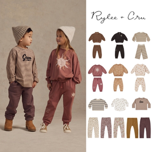 现货 rylee and cru 23aw秋冬儿童潮型T恤 卫衣裤 针织上衣长裤子