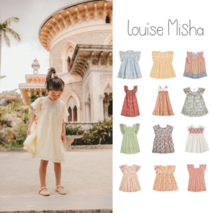 现货 Louise misha 23ss 春夏 女童洋气唯美刺绣公主花边领连衣裙