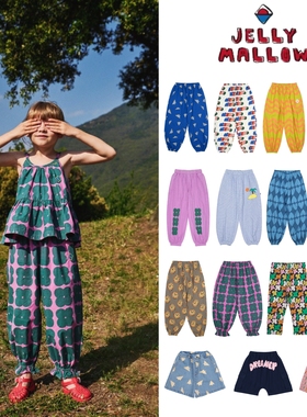 现货 Jelly Mallow 24SS 儿童亲肤清凉灯笼裤牛仔裤中裤防蚊裤子