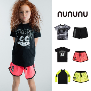 现货 正品授权 nununu 23ss 儿童分体泳衣泳裤 长袖防晒泳衣 度假