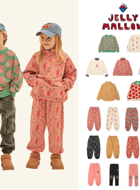 现货 Jelly Mallow 23aw 秋冬儿童百搭潮流卫衣裤灯芯绒裤长裤子