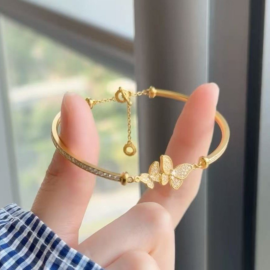 纯银s925蝴蝶手链镶钻轻奢高级简约百搭时尚个性创意复古不褪色,饰品/流行首饰/时尚饰品新,银饰手链,淘宝优惠券,粉丝福利购,淘宝优惠卷
