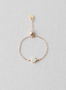 轻奢精工抽拉戒指s925银镀10K金