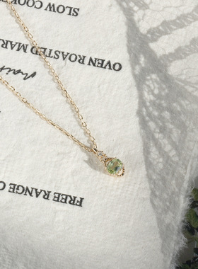 凰谨珠宝天然水晶925银锁骨链