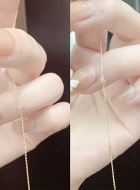 925银14K镀金莫桑钻手链