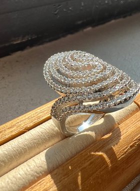 微镶锆石戒指小众设计感高级轻奢