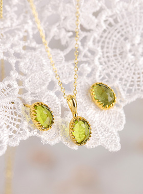 日式轻奢珠宝项链925纯银镀14K金