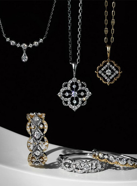 S925银镂空蕾丝花朵吊坠圣诞款