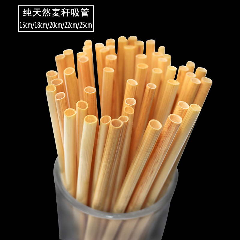 15厘米22cm25cm环保植物吸管天然麦秸秆可降解儿童饮料吸管straws