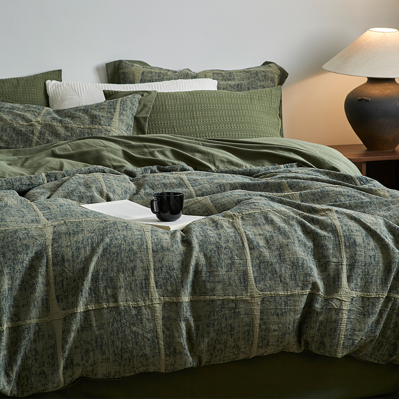 美式复古风丨四件套全棉纯棉2024新款绿色床单被套春秋季床上用品
