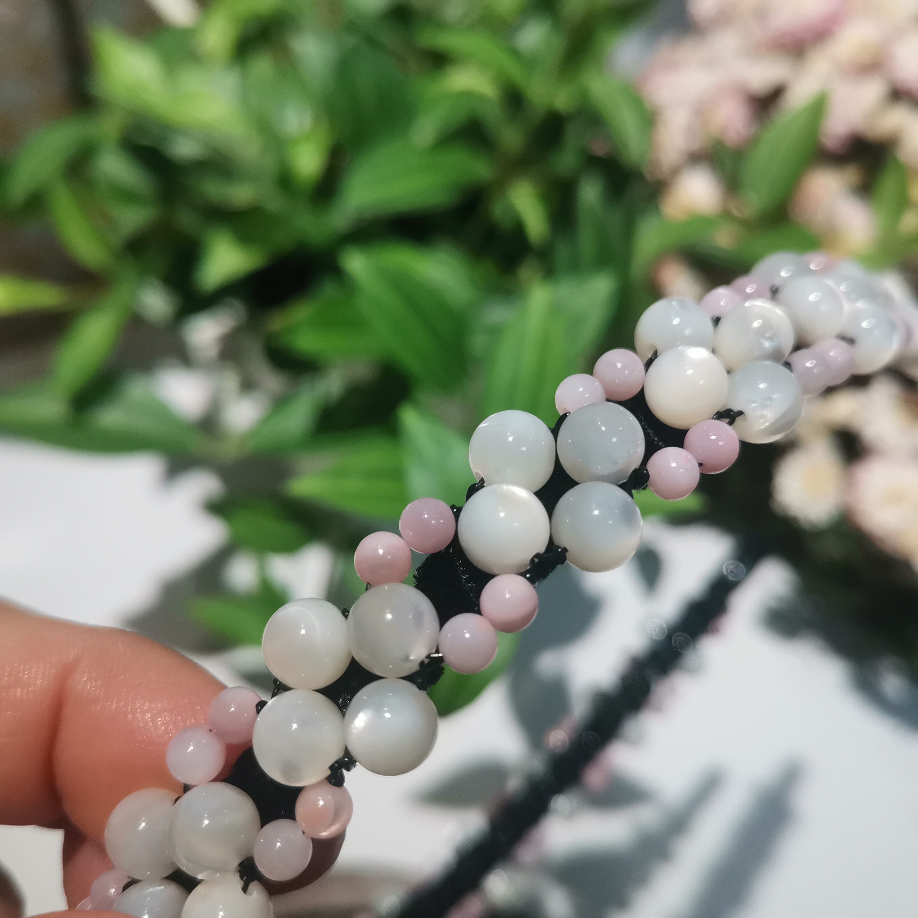 天然白蝶贝发箍女高级感气质百搭头箍发卡森系轻奢重工发饰定制