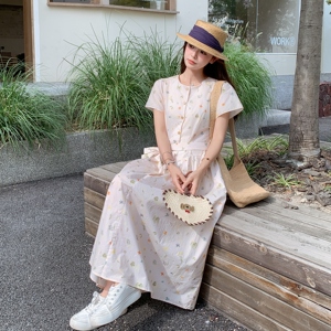 2026年夏新款甜美碎花淑女气质连衣裙 XW1103 P145 K218图片