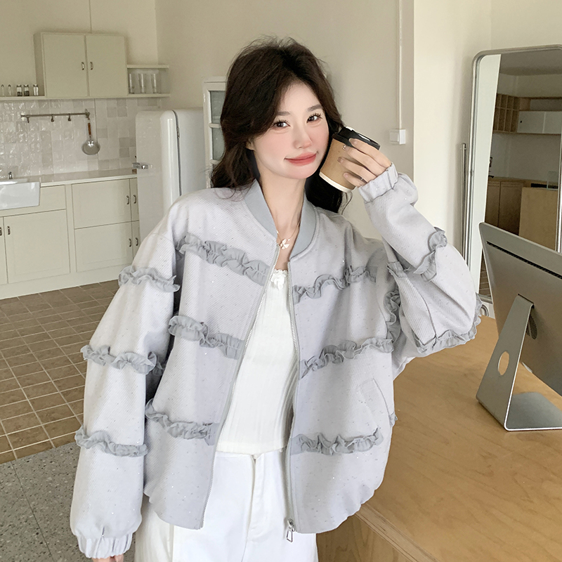 现货25年秋装新款花边小外套XW1025P155K238，女装短外套，浙宝171