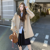 现货2026年春装新款带帽中长款风衣XW741P165K248，女装短外套，浙宝171