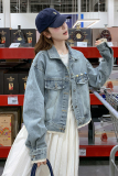 现货25年秋装新款牛仔外套XW1017P145K218，女装短外套，浙宝171