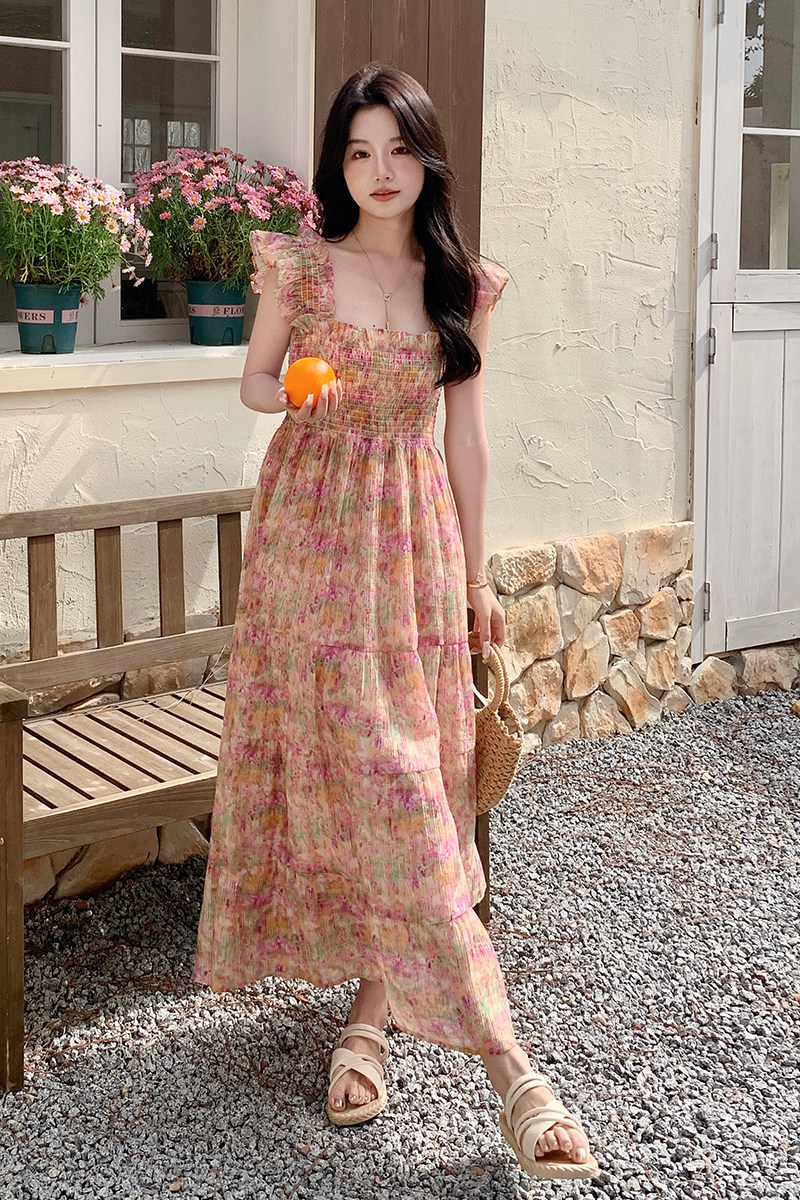 现货2026年夏装新款碎花连衣裙XW6941P115K178,女装连衣裙,浙宝171
