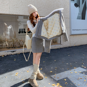 冬装新款毛呢羽绒羽绒外套+半身裙套装(90绒) XW3367 P415 K628，女装羽绒服，浙宝171