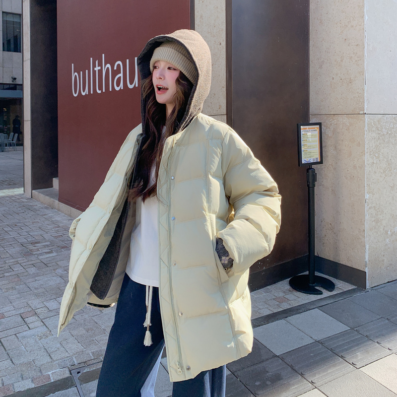 现货2025冬装新款假两件连帽羽绒服外套(50绒)XW3363P305K458，女装羽绒服，浙宝171