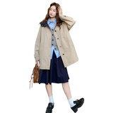 现货2026年春装新款带帽中长款风衣XW741P165K248，女装短外套，浙宝171