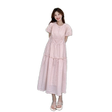 现货2026年夏装新款减龄少女格纹连衣裙XW6976P125K188，女装连衣裙，浙宝171
