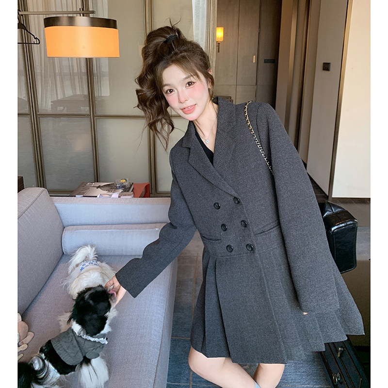 2026年战衣羽绒西装百褶连衣裙XW8098P355K538,女装连衣裙,浙宝171