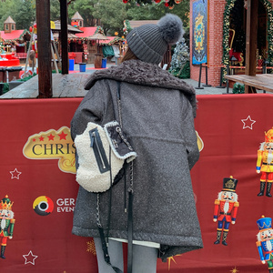 现货 25新年战衣闪钻羊羔毛领羽绒外套(90绒) XW3361 P415 K628图片