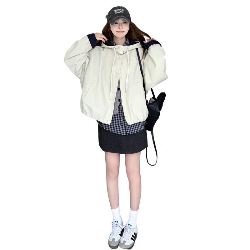 现货2025年秋装新款撞色风衣外套XW721P155K238,女装短外套,浙宝171