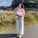 现货 冬装新款粉色羊羔毛外套 XW3331 P195 K298,女装短外套,浙宝171,浙宝-网红风 现货 冬装新款粉色羊羔毛外套 XW3331 P195 K298,女装短外套,浙宝171,浙宝-网红风