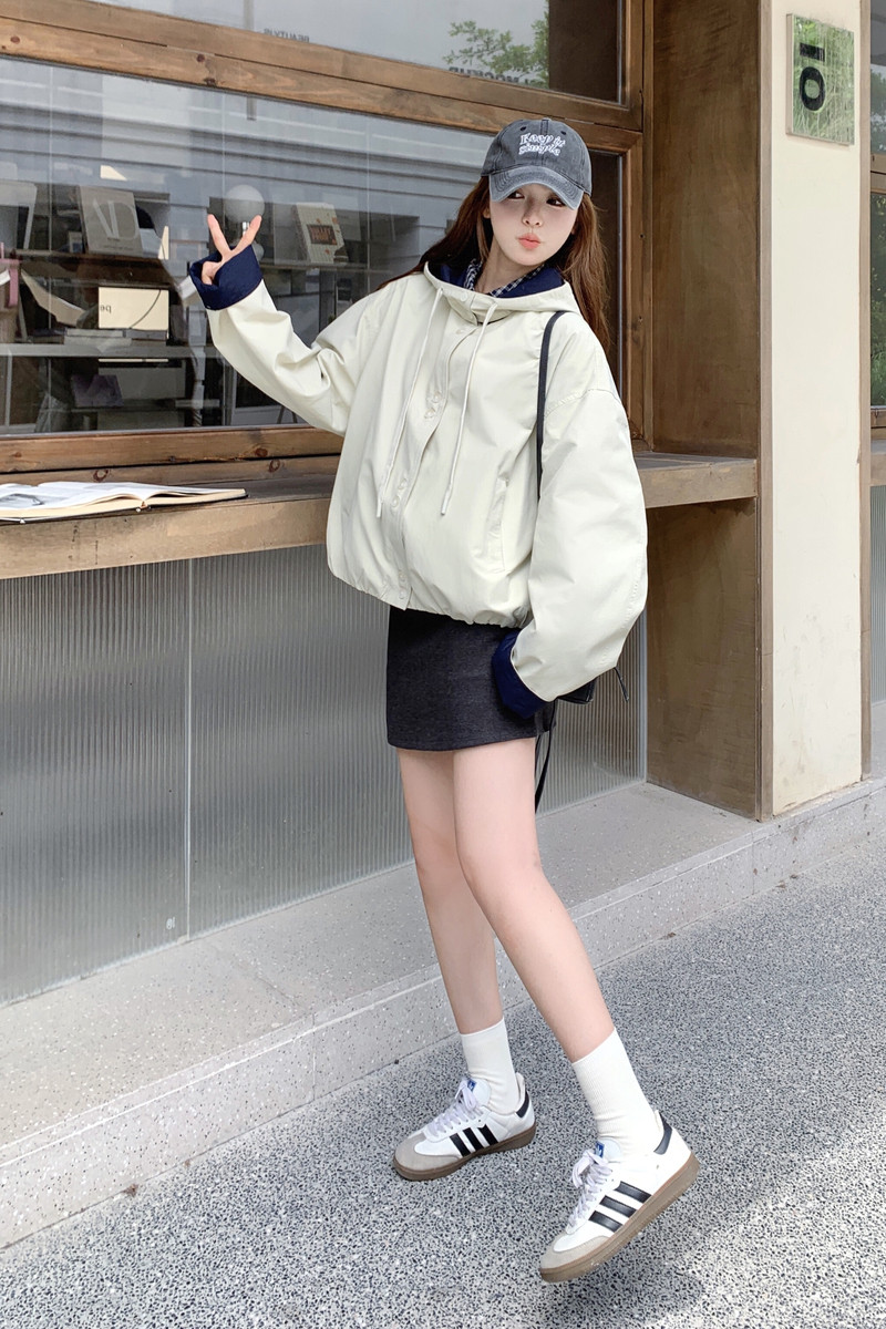 现货2025年秋装新款撞色风衣外套XW721P155K238,女装短外套,浙宝171