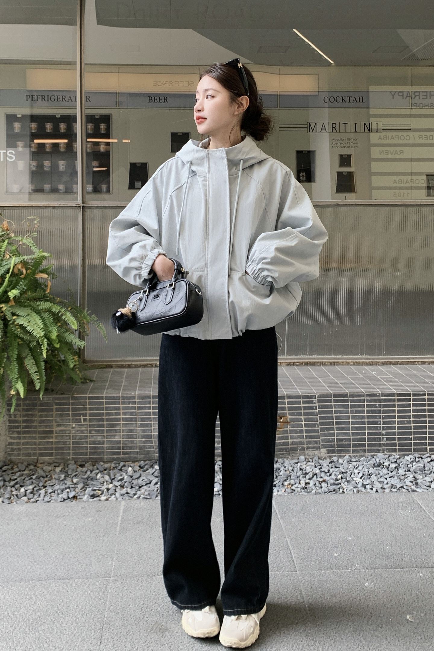 现货2026年春装新款蓝色风衣外套XW9809P165K268,女装短外套,浙宝171