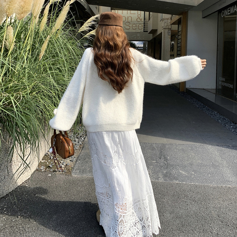 减龄立体碎花系带针织开衫外套女春秋2025新款甜美小个子漂亮上衣,针织衫/毛衣,浙宝171