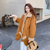 现货2025年冬装新款皮毛一体外套XW3356P205K308，女装毛呢外套，浙宝171