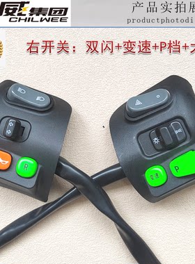 电动车电瓶车N9面板组合开关小九E5调速组合开关双闪变速P档大灯