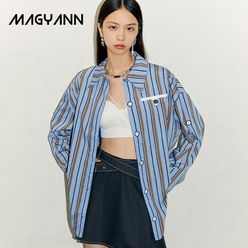 Magyann【时光线条】蓝色衬衫
